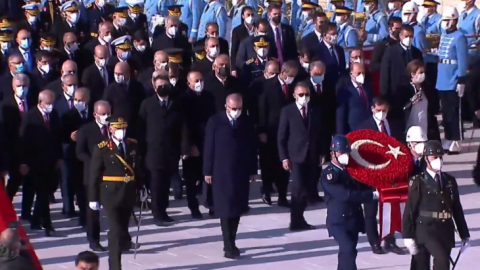 Cumhuriyet 98 Yaşında! Devlet Erkanı, Cumhurbaşkanı Erdoğan Başkanlığında Anıtkabir'de