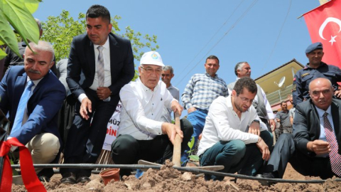  Mezitlili kadınlar aronya üretimi için ilk fidanları toprakla buluşturdu 