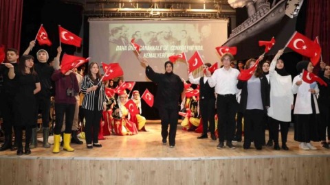 Körfez'de öğrencilerin 19 Mayıs gösterileri ilgi gördü