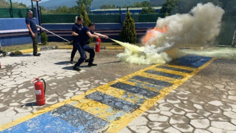 İtfaiye Daire Başkanlığı eğitimlerini sürdürüyor