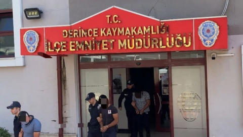 Derince'de 3 kişi 540 metre kablo çaldı