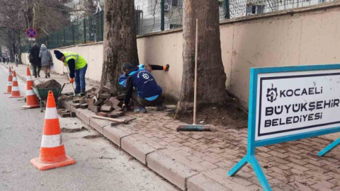 Seka Devlet Hastanesi çevresindeki kaldırımlar onarıldı
