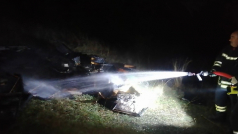 Ormanlık alandaki arı kovanları kül oldu