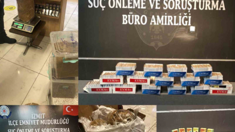 Kocaeli'de 4 işletmede 7 bin 240 bandrolsüz dolu makaron ele geçirildi