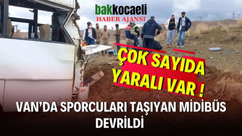 Sporcuları taşıyan midibüs devrildi: Çok sayıda yaralı var