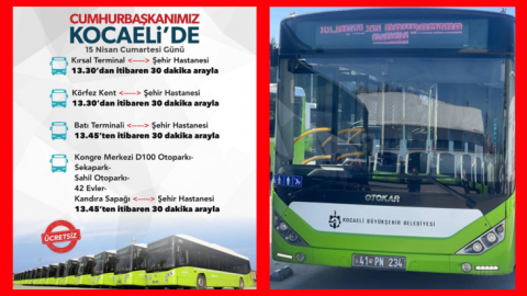 Kocaeli Şehir Hastanesi'ne ücretsiz ring sefer
