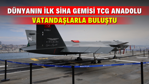 Dünyanın ilk SİHA gemisi TCG Anadolu vatandaşlarla buluştu