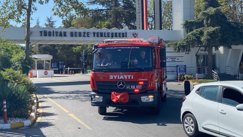 TÜBİTAK'ta solvent tankında parlama sonrası yangın
