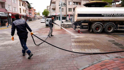 Başiskele'de bayram temizliği başladı