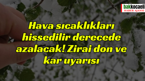 Hava sıcaklıkları hissedilir derecede azalacak! Zirai don ve kar uyarısı