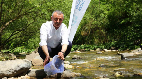 Kirazdere'ye 8 bin alabalık bırakıldı
