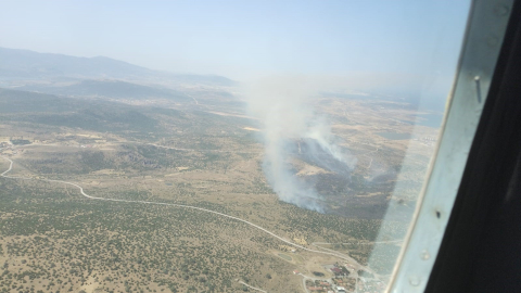 Aliağa’da ziraat arazilerinde yangın