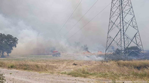 Çan’da tarım arazisinde çıkan yangın kontrol altına alındı