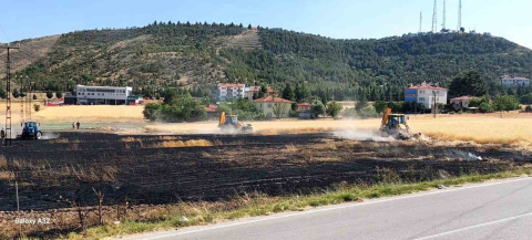 Beypazarı’nda tarla yangını