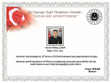 MSB: Edirne’de meydana gelen araç kazasında 1 asker şehit oldu