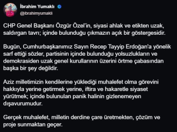 Bakan Yumaklı: "Gerçek muhalefet, milletin derdine çare üretmekten, çözüm ve proje sunmaktan geçer"