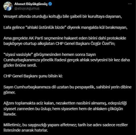 AK Parti Genel Başkan Yardımcısı Büyükgümüş: "Özgür Özel’in Cumhurbaşkanımıza yönelik ifadesi gerçek ahlak seviyesini bir kez daha gözler önüne serdi"