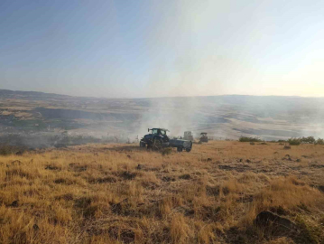 Ankara’da otluk alanda yangın