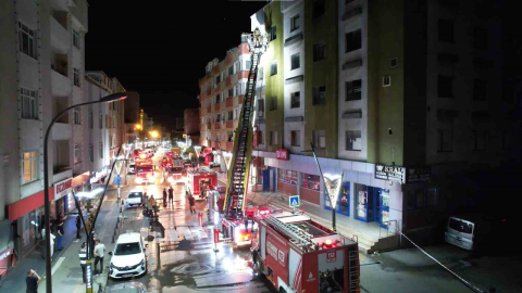 Tekstil atölyesinde yangın paniği