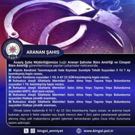 Bingöl’de kesinleşmiş hapis cezası bulunan şüpheli yakalandı