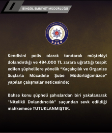Kendini polis olarak tanıtan dolandırıcı tutuklandı