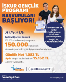 Bakan Işıkhan: "İŞKUR Gençlik Programımıza başvurular başlıyor"