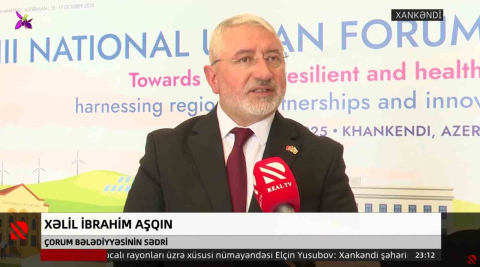 Başkan Aşgın, Azerbaycan’daki 3. Ulusal Şehircilik Forumu’nda Çorum’u temsil etti