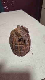 Tarlada el bombası bulundu