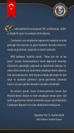 MİT Başkanı Kalın: "Cumhuriyet, aziz milletimizin bağımsızlık iradesinin ve ortak geleceğe olan inancının en güçlü ifadesidir"