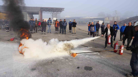 Başiskele’de yangın eğitimi ve tatbikatı