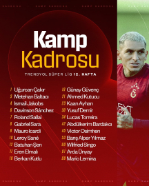 Galatasaray’ın, Kocaelispor maçı kamp kadrosu belli oldu