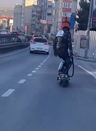 E5’de sıra dışı scooter yolculuğu