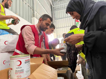 Türk Kızılay’ın İyilik Gemisi yardımları Gazze’de