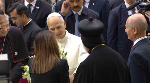 Papa 14. Leo, Yeşilköy’deki Mor Efrem Süryani Ortodoks Kilisesi’ne geldi