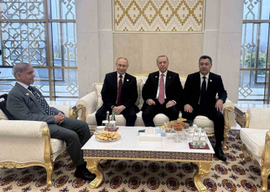 Cumhurbaşkanı Erdoğan, Putin, Şerif ve Berdimuhammedov ile görüştü