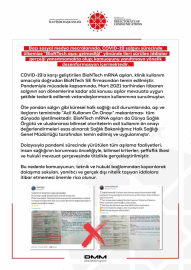 DMM’den "Türkiye’ye BioNTech aşısı gelmedi" iddialarına yalanlama