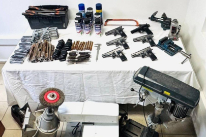 Kocaeli'de silah imalathanesine dönüştürülen adrese operasyon