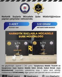 Bingöl’de uyuşturucu operasyonu: 1 tutuklama