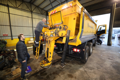 Başiskele'de karla mücadele ekipleri çalışmalarını tamamladı
