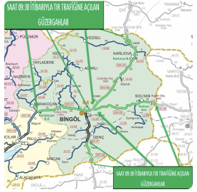 Bingöl’de tır trafiğine kapanan yollar açıldı