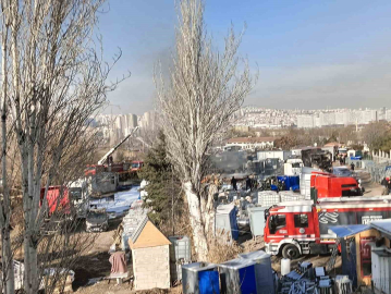 Ankara’da alkol yüklü tırlar alev aldı