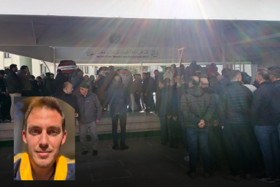 Kocaeli'de forkliftin altında kalan işçi son yolculuğuna uğurlandı