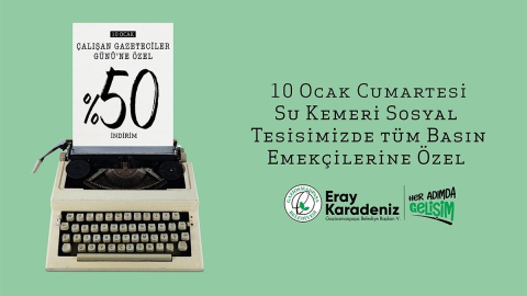 Su Kemeri Sosyal Tesisi’nden Gazetecilere yüzde 50 indirim