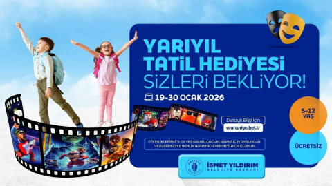 Ümraniye Belediyesi’nden çocuklara yarıyıl tatili hediyesi