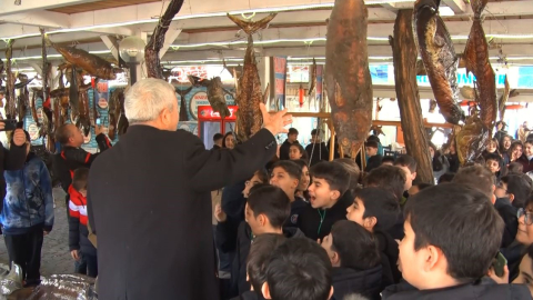 Ara tatile giren öğrencilerden, balık müzesi ziyareti