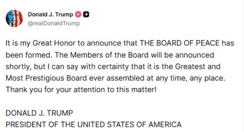 Trump: "Gazze Barış Kurulu oluşturuldu, barış planında sonraki aşamaya geçildi"