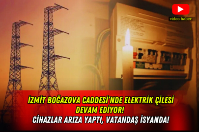 İzmit Boğazova Caddesi' nde Elektrik Çilesi Devam Ediyor! Cihazlar Arıza Yaptı, Vatandaş İsyanda