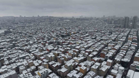 İstanbul’dan kar manzaraları havadan görüntülendi