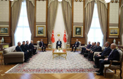 Cumhurbaşkanı Erdoğan, Özbekistan heyetini kabul etti