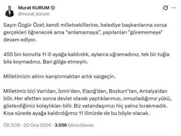 Bakan Kurum: "Tek bir tuğla bile koymadınız, bari gölge etmeyin"
